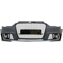 Carica l'immagine nel visualizzatore di Gallery, Paraurti anteriore adatto per Audi A3 8V (2012-2015) Hatchback Sportback RS3 Brilliant Black Design