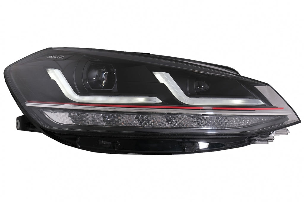 Osram Full LED Headlights LEDriving suitable for VW Golf 7.5 Facelift (2017-2020) GTI Look upgrade for Halogen with Dynamic Sequential Turning Lights