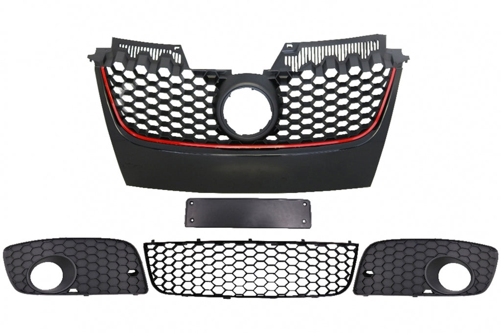 Parts Grilles suitable for Front Bumper GTI Design VW Golf 5 V MK5 (2003-2007)
