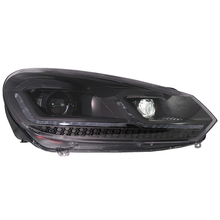 Load image into Gallery viewer, LED Headlights suitable for VW Golf 6 (2008-2013) with Facelift G7.5 Look Black Flowing Dynamic Sequential Turning Lights LHD