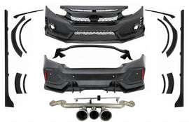 Body Kit suitable for Honda Civic MK10 FC FK (2016-Up) Sedan Type R Design with Exhaust System
