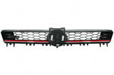Central Front Grille suitable for VW Golf 7 VII 5G (2013-2017) Red Stripe GTI Design