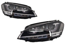 Load image into Gallery viewer, Headlights 3D LED DRL suitable for VW Golf 7 VII (2012-2017) Silver R-Line LED Flowing Dynamic Sequential Turning Lights