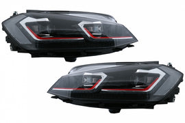 LED Headlights suitable for VW Golf 7.5 VII (2017-Up) GTI Look with Sequential Dynamic Turning Lights