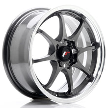 Carica l&#39;immagine nel visualizzatore di Gallery, JR Wheels JR5 15x7 ET35 4x100 Gun Metal w/Machined Lip