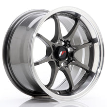 Load image into Gallery viewer, JR Wheels JR5 15x8 ET28 4x100 Gun Metal w/Machined Lip