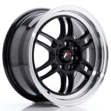 Load image into Gallery viewer, JR Wheels JR7 15x7 ET38 4x100/114 Glossy Black w/Machined Lip