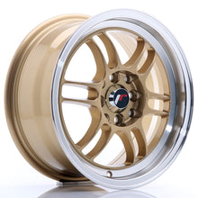 Load image into Gallery viewer, JR Wheels JR7 15x7 ET38 4x100/114 Gold w/Machined Lip