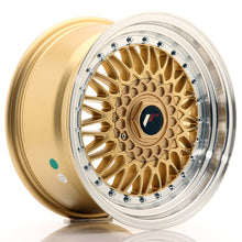 Load image into Gallery viewer, JR Wheels JR9 16x8 ET25 BLANK Gold w/Machined Lip