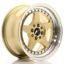 Load image into Gallery viewer, JR Wheels JR6 16x8 ET30 4x100/114 Gold w/Machined Lip