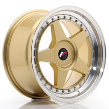 Load image into Gallery viewer, JR Wheels JR6 17x9 ET20-35 BLANK Gold w/Machined Lip