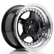 Load image into Gallery viewer, JR Wheels JR6 15x8 ET25 4x100/108 Glossy Black w/Machined Lip