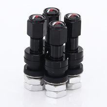 Load image into Gallery viewer, Set of Aluminum air valves JR v2 - BLACK + logo