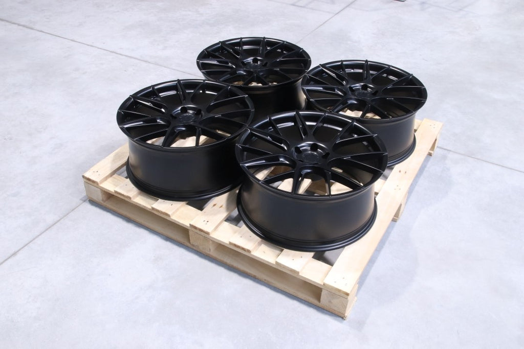 Set of JR42 20x9 ET28 + ET35 5x108 Matt Black