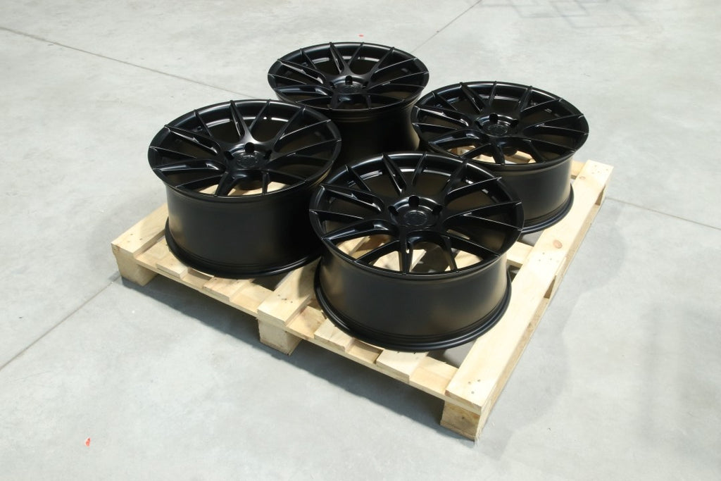 Set of JR42 20x9 ET28 + 20x10 ET23 5x120 Matt Black