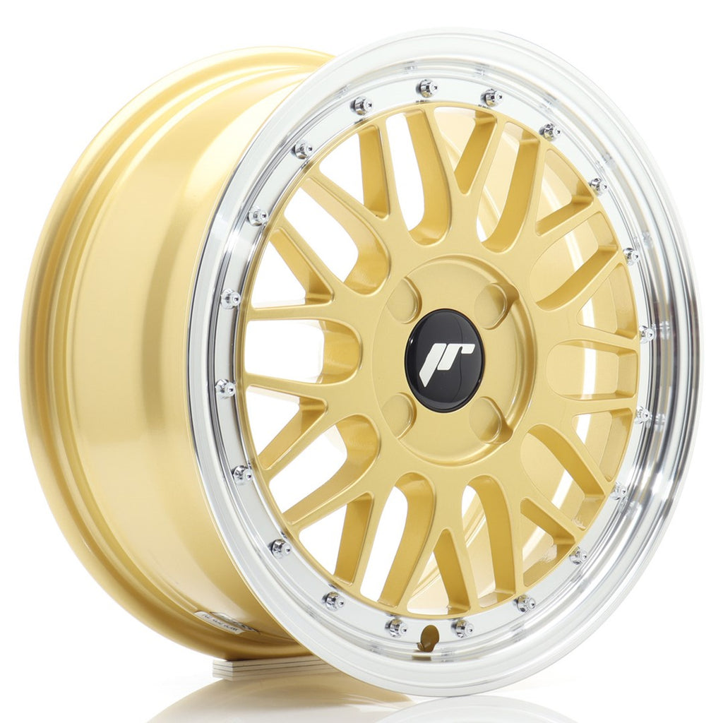 JR Wheels JR23 16x7 ET20-45 4H BLANK Gold w/Machined Lip