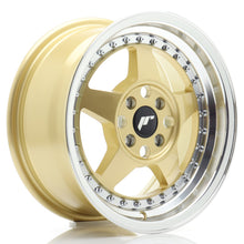Load image into Gallery viewer, JR Wheels JR6 15x7 ET35 4x100 Gold w/Machined Lip