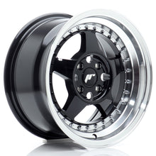 Load image into Gallery viewer, JR Wheels JR6 15x8 ET25 4x100 Gloss Black w/Machined Lip