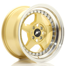 Load image into Gallery viewer, JR Wheels JR6 15x8 ET25 4x100 Gold w/Machined Lip