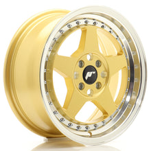 Load image into Gallery viewer, JR Wheels JR6 16x7 ET35 4x100 Gold w/Machined Lip