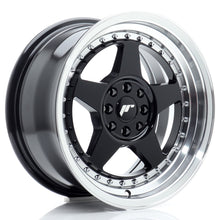 Load image into Gallery viewer, JR Wheels JR6 16x8 ET25 4x100/108 Gloss Black w/Machined Lip