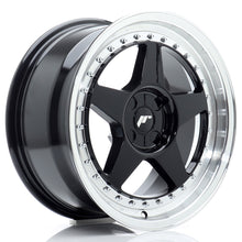 Load image into Gallery viewer, JR Wheels JR6 17x8 ET20-35 4H BLANK Gloss Black w/Machined Lip