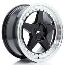 Load image into Gallery viewer, JR Wheels JR6 17x8 ET20-35 5H BLANK Gloss Black w/Machined Lip