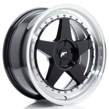 Load image into Gallery viewer, JR Wheels JR6 18x8 ET20-35 5H BLANK Gloss Black w/Machined Lip
