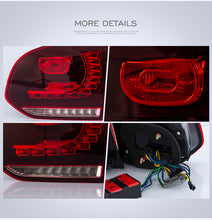 Carica l&#39;immagine nel visualizzatore di Gallery, FULL LED Taillights suitable for VW Golf 6 VI (2008-2013) R20 Design Dynamic Sequential Turning Light Cherry Red