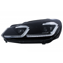 Carica l&#39;immagine nel visualizzatore di Gallery, Fari a LED adatti per VW Golf 6 VI (2008-2013) Facelift 7.5 Look Silver Flowing Dynamic Sequential Turning Lights