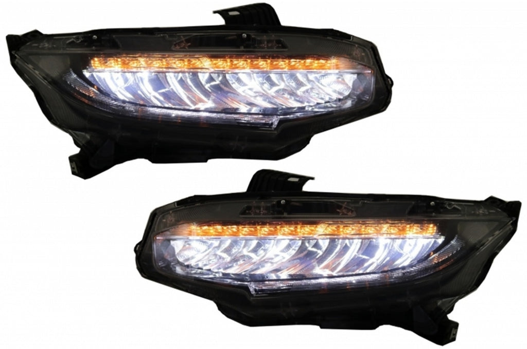 Assembly Headlights and Taillights suitable for HONDA Civic MK10 (FC/FK) 2016+Limousine Full LED Sequential Dynamic Turning Lights Red/Smoke