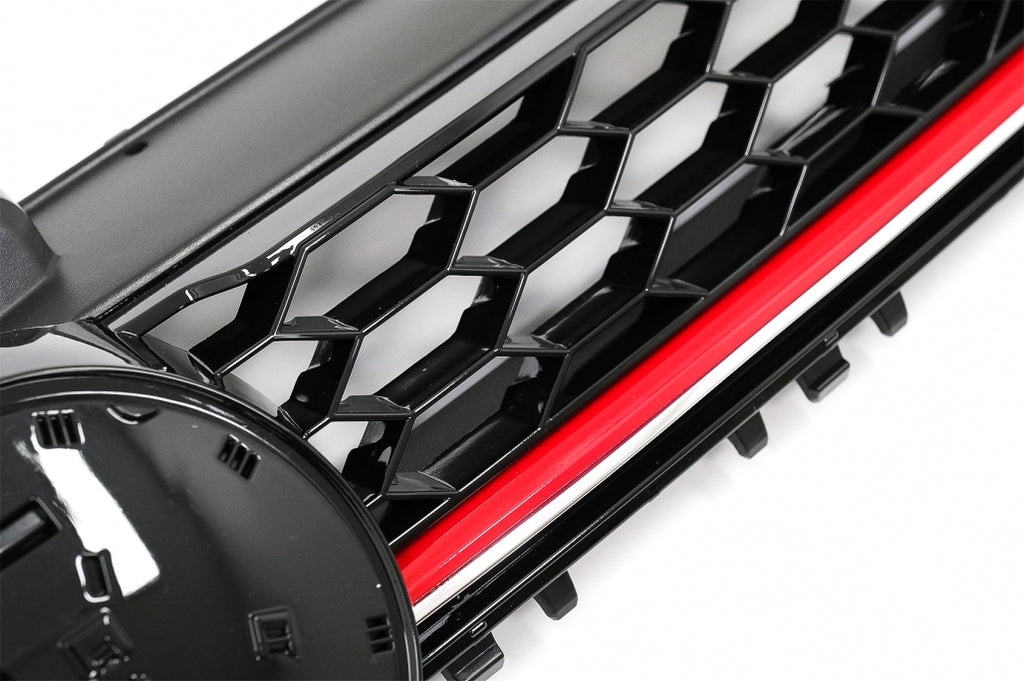 Central Front Grille suitable for VW Golf 7 VII 5G (2013-2017) Red Stripe GTI Design