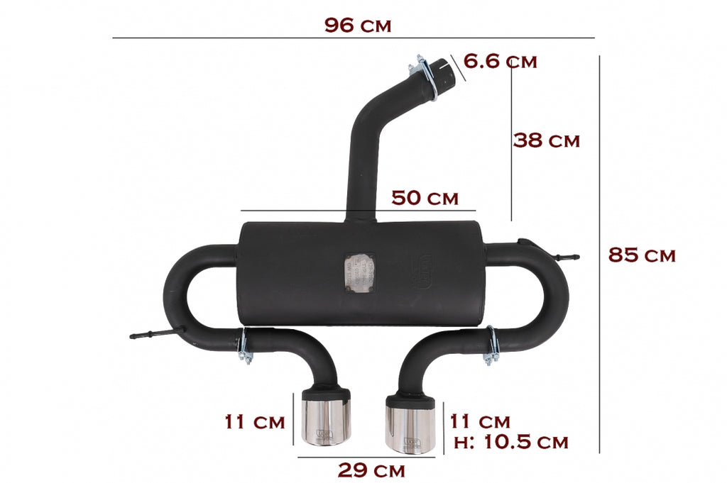 Complete Exhaust System suitable for VW Golf 5 R32 (2003-2007) & Golf 6 R20 (2008-2013) Catback Muffler R20 R32