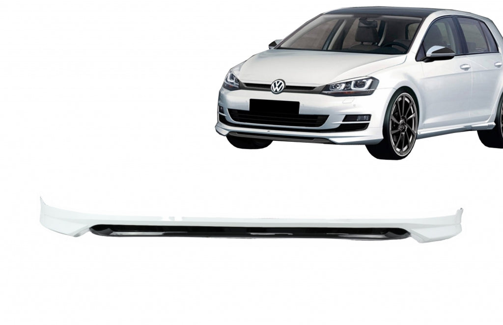 Front Bumper Lip Extension Spoiler suitable for VW Golf VII 7 5G Pre-Facelift (2013-2017) Glossy Black & White