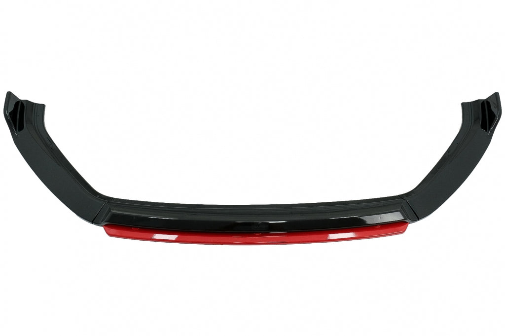 Front Bumper Lip Extension Spoiler suitable for VW Golf 7.5 Facelift (2017-2020) Glossy Black / Red