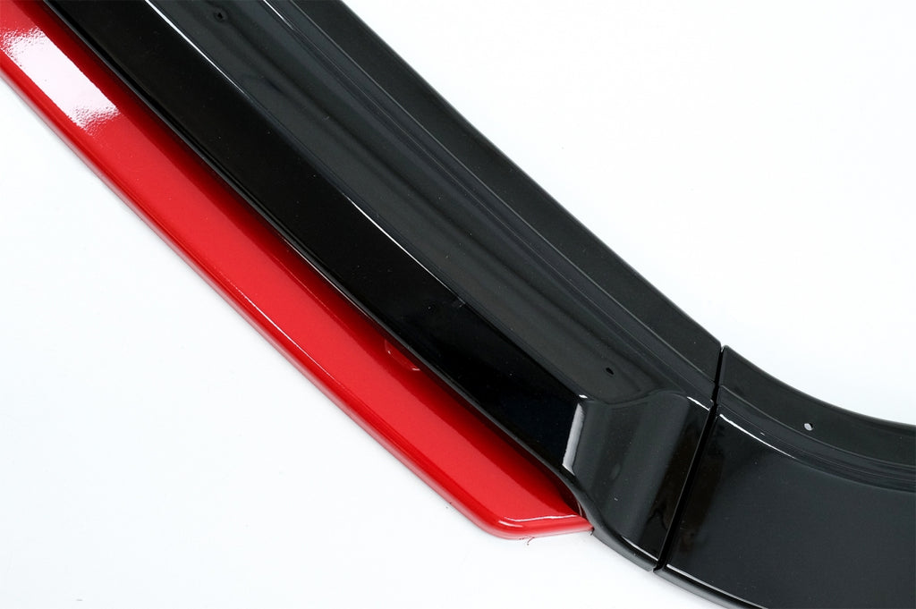 Front Bumper Lip Extension Spoiler suitable for VW Golf 7.5 Facelift (2017-2020) Glossy Black / Red