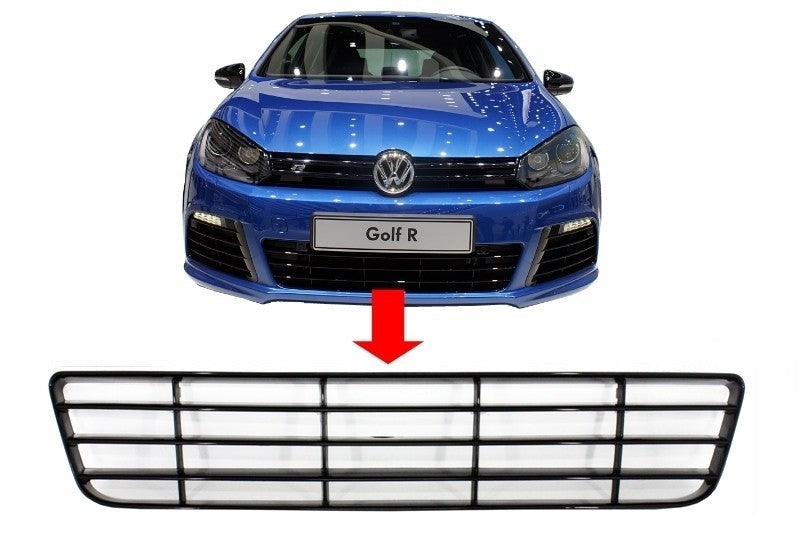 Front Bumper Lower Middle Grille suitable for VW Golf VI Golf 6 (2008-2013) R20 Design