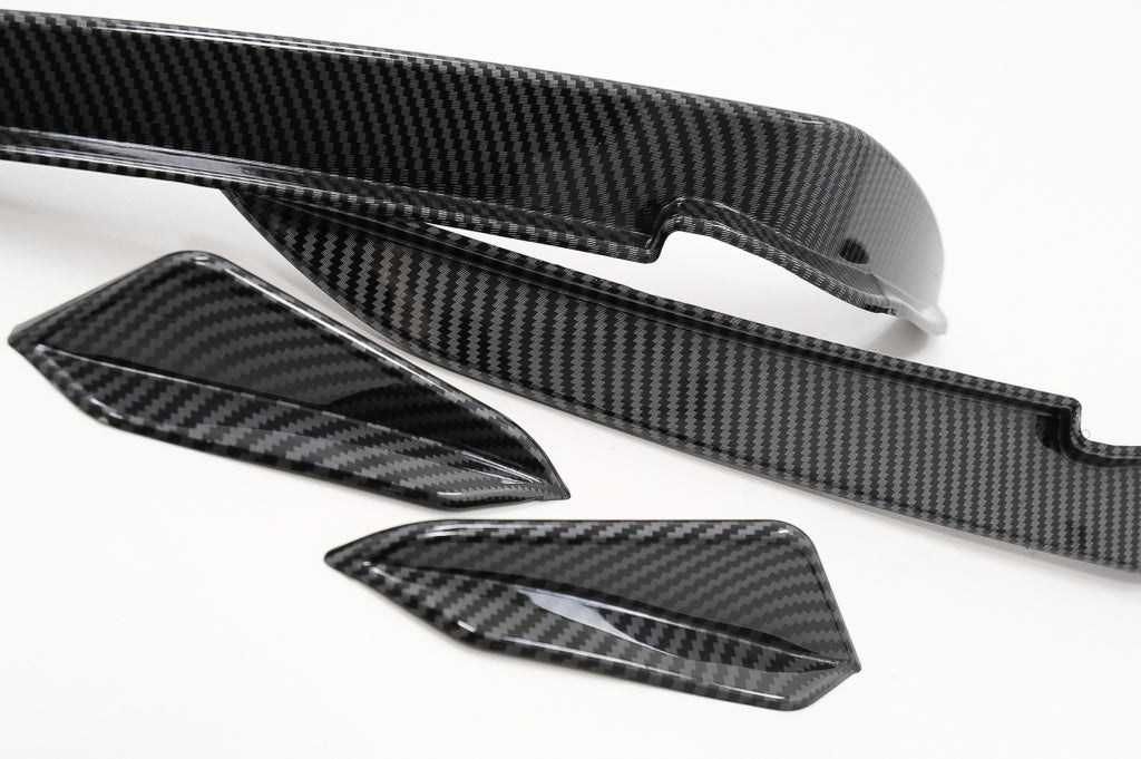 Front Bumper Side Fins Flaps suitable for VW Golf 7.5 5G R Hatchback (2017-2020) Carbon Look