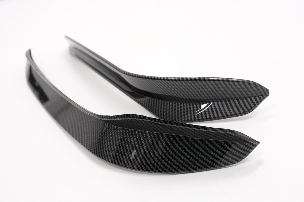 Front Bumper Side Fins Flaps suitable for VW Golf 7.5 GTI 5G Hatchback (2017-2020) Carbon Look