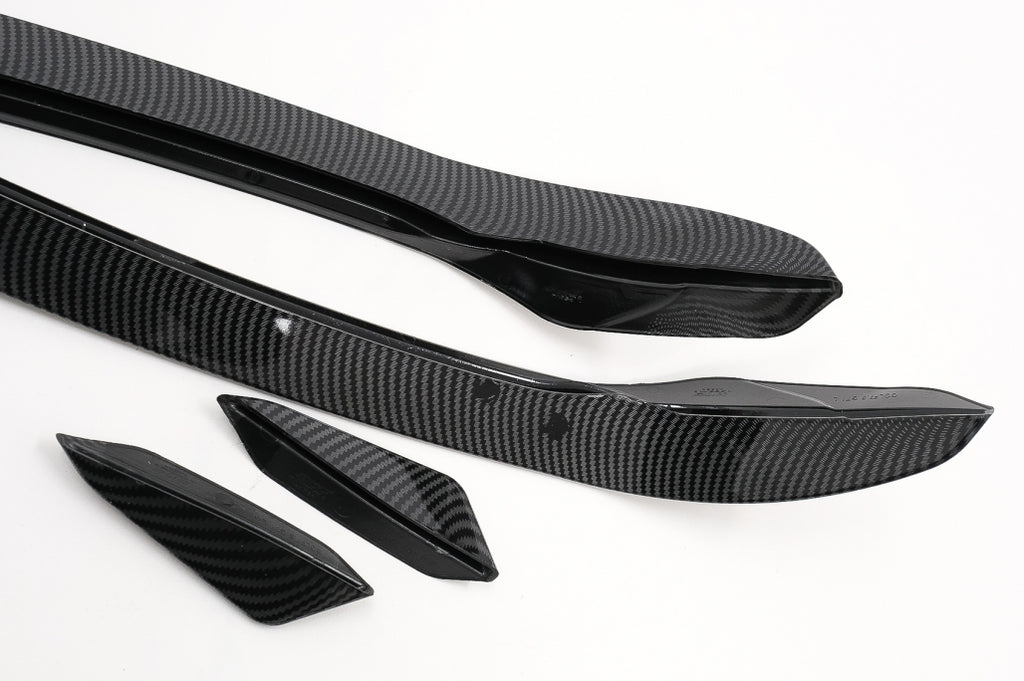 Front Bumper Side Fins Flaps suitable for VW Golf 7.5 GTI 5G Hatchback (2017-2020) Carbon Look