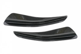 Front Bumper Side Fins Flaps suitable for VW Golf 8 Mk8 MQB GTI R-Line (2020-Up) Carbon Look