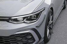 Load image into Gallery viewer, Front Bumper Side Fins Flaps suitable for VW Golf 8 Mk8 MQB GTI R-Line (2020-Up) Carbon Look