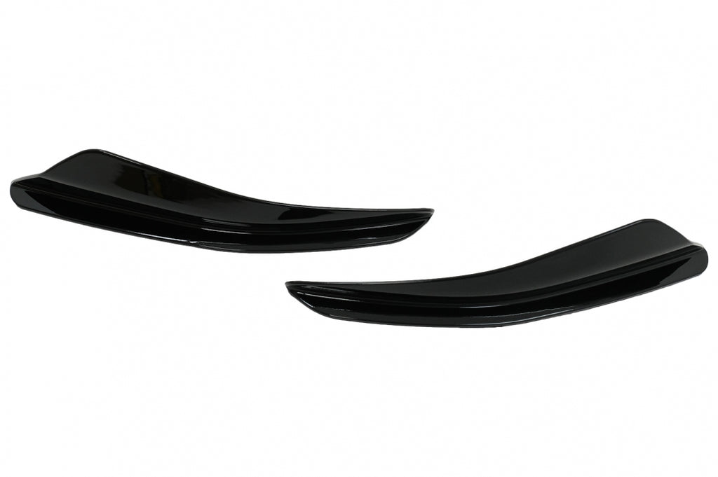 Front Bumper Side Fins Flaps suitable for VW Golf 8 Mk8 MQB GTI / R-Line (2020-Up) Piano Black