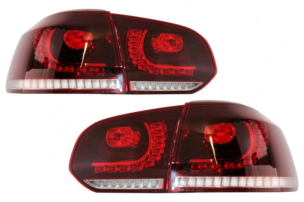 FULL LED Taillights suitable for VW Golf 6 VI (2008-2013) R20 Design Dynamic Sequential Turning Light Cherry Red (LHD and RHD)