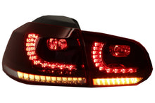 Carica l&#39;immagine nel visualizzatore di Gallery, FULL LED Taillights suitable for VW Golf 6 VI (2008-2013) R20 Design Dynamic Sequential Turning Light Cherry Red (LHD and RHD)