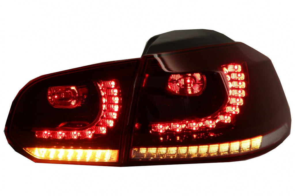 FULL LED Taillights suitable for VW Golf 6 VI (2008-2013) R20 Design Dynamic Sequential Turning Light Cherry Red (LHD and RHD)