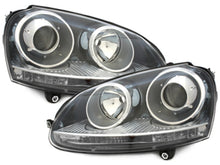 Load image into Gallery viewer, Headlights DEPO suitable for VW Golf V 5 (2003-2009) Jetta (2003-2009) GTI Look Black LHD