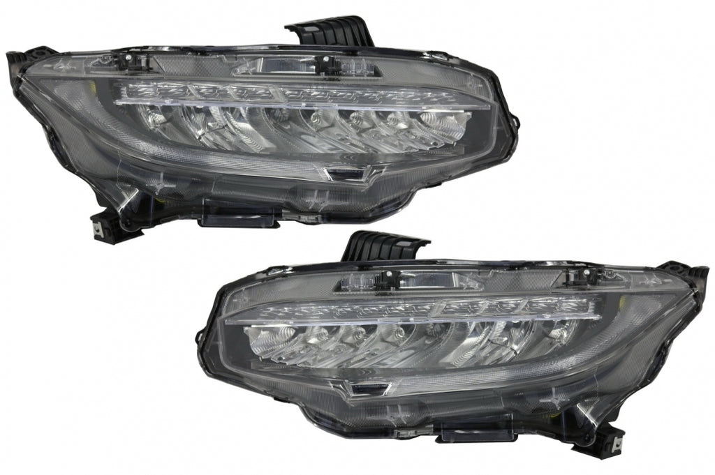 Headlights Full LED suitable for Honda Civic Mk10 (FC/FK) (2016-Up) Sedan & Hatchback with Sequential Dynamic Turning Lights