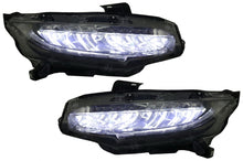 Carica l&#39;immagine nel visualizzatore di Gallery, Headlights Full LED suitable for Honda Civic Mk10 (FC/FK) (2016-Up) Sedan &amp; Hatchback with Sequential Dynamic Turning Lights