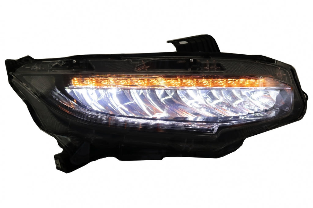 Headlights Full LED suitable for Honda Civic Mk10 (FC/FK) (2016-Up) Sedan & Hatchback with Sequential Dynamic Turning Lights